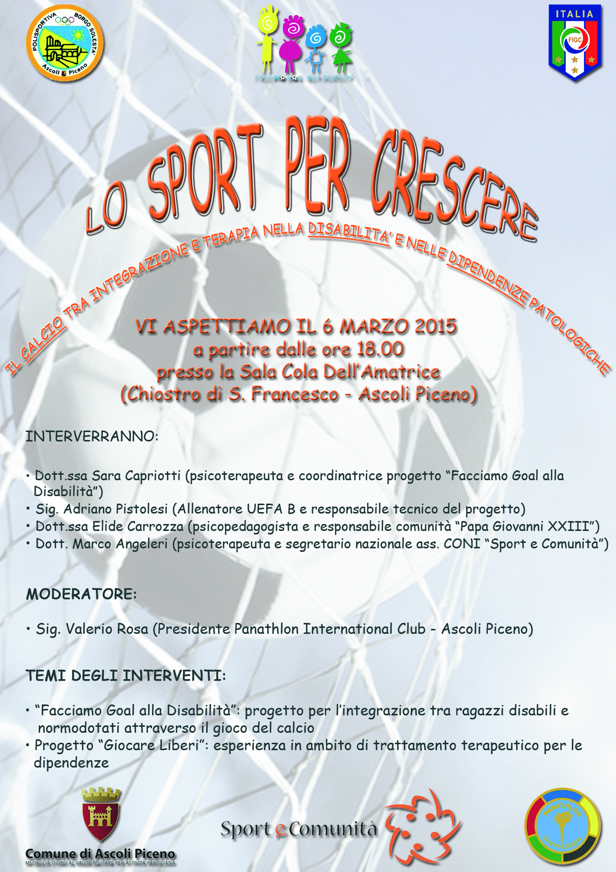 Lo Sport per Crescere – 6 marzo 2015 Ascoli Piceno